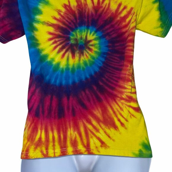 Knott's Berry Farm TShirt Mens S Snoopy Tee Tie Dye Glitter Peace Sign Colorful - Picture 8 of 9